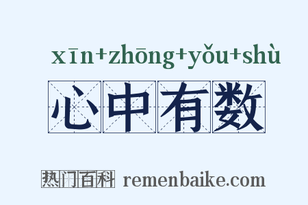 心中有数是什么意思的图片